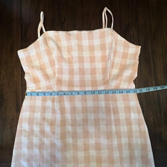 Women's BP Nordstrom, Peach/Salmon & White mini Sundress,Size Large - Picture 9 of 10